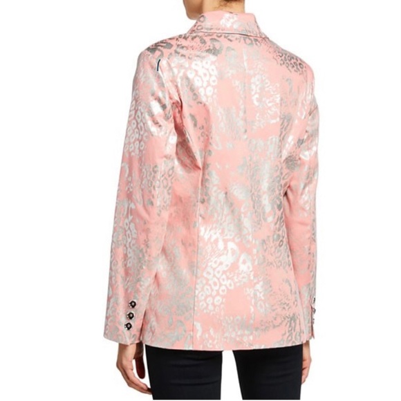 NWT 💥💥5 Star Rated💥💥Pink Metallic Animal Blazer - Picture 2 of 6